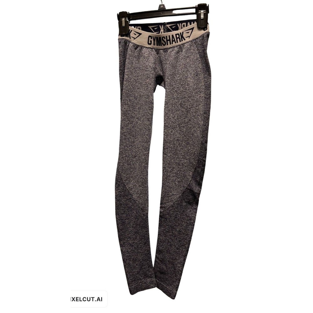 Gymshark‎ Flex Leggings Gray & Navy Blue Small